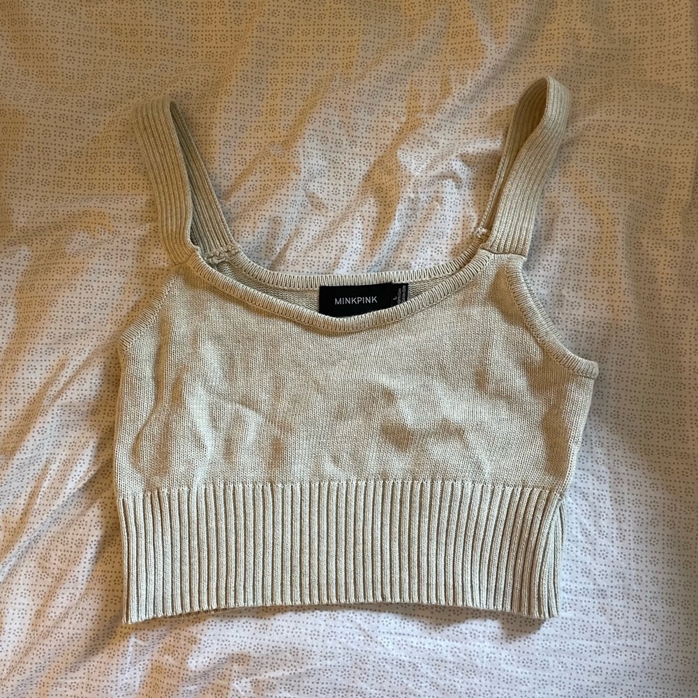 Beige knit top